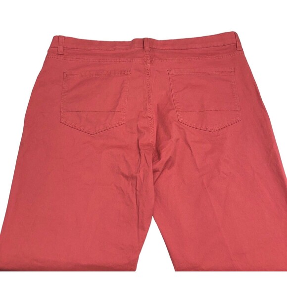 Size 40x30 Roundtree & Yorke Stretch Pants Straight Fit Casual Berry Color Denim - Picture 5 of 12